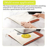 Silicone Mat 15x15 Inch for Tshirts Heat Press Machines 0.33 Inch Thickest Easy Press Pads YIIFIISET