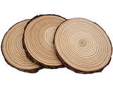 Unfinished Natural with Tree Bark Wood Slices 8 Pcs 5.5-6 inch Disc Coasters Wood Coaster Pieces Craft Wood kit Circles Crafts Christmas Ornaments William Craft