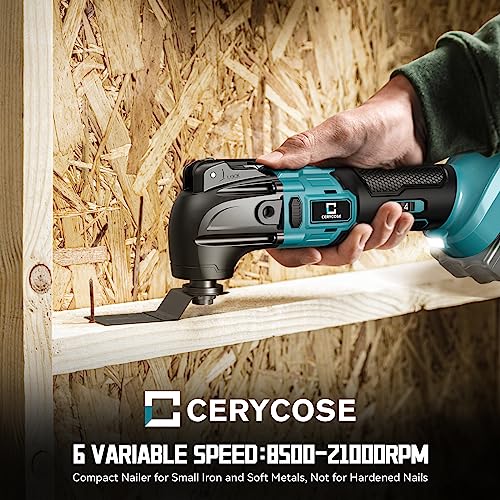 Cordless Oscillating Tool Compatible with Makita Battery, Brushless-Motor Tool with Auxiliary Handle, Oscillating Multi-Tool for Scraping, - WoodArtSupply