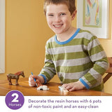 Melissa & Doug Created by Me! Horse Figurines Craft Kit (2 Resin Horses, 6 Paints, Paintbrush) Melissa & Doug