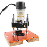 O'SKOOL Router Lift Systems for 3-1/2" Diameter Motors, 9-1/4'' x 11-3/4'' Plate 5-Piece Insert Ring Kit O'SKOOL