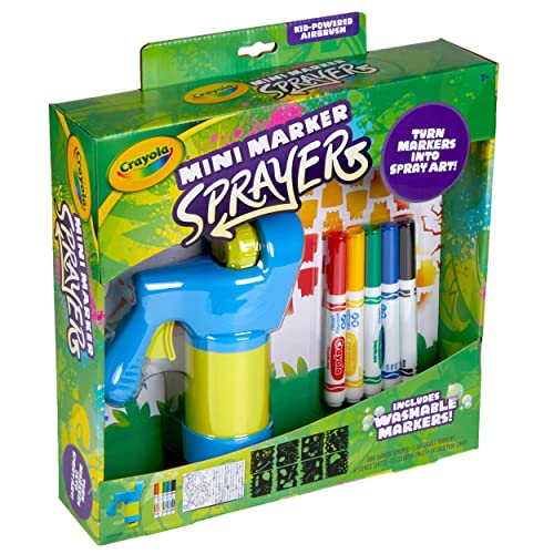 Crayola Mini Marker Sprayer, Marker Airbrush Kit, Gift for Kids, 7, 8, 9, 10 - WoodArtSupply