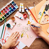 500 Pieces Star Shape Unfinished Wood Pieces, Blank Wood Pieces Wooden Cutouts Ornaments for Memorial Day Independence 4th of July Patriotic Craft Gejoy