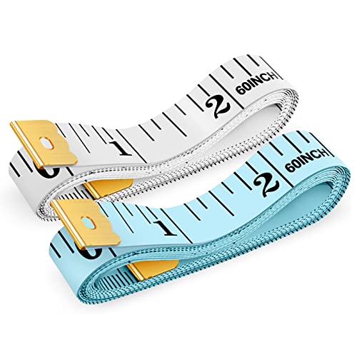 Tape Measure, iBayam Soft Ruler Measuring Tape for Body Weight Loss Fabric Sewing Tailor Cloth Vinyl Measurement Craft Supplies, 60-Inch Double Scale iBayam