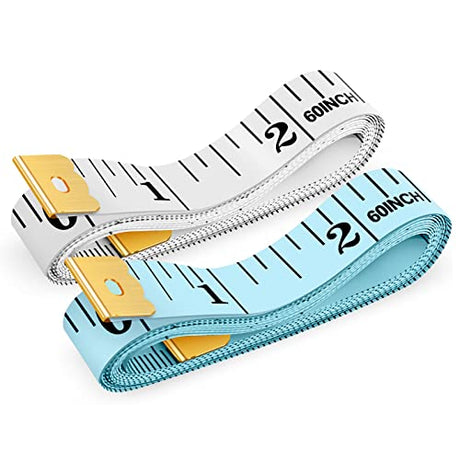 Tape Measure, iBayam Soft Ruler Measuring Tape for Body Weight Loss Fabric Sewing Tailor Cloth Vinyl Measurement Craft Supplies, 60-Inch Double Scale iBayam