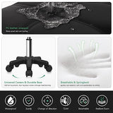 FURWOO Rectangle Rolling Stool with Wheels Height Adjustable Swivel Stool Chair for Spa Salon Massage Black FURWOO