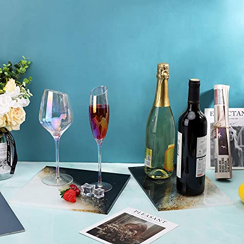 4 Pieces Large Tray Resin Molds, Gartful Silicone Jewelry Tray Molds, Geode Agate Platter Mold for Making Faux Agate Tray, Serving Board, Coaster, Gartful