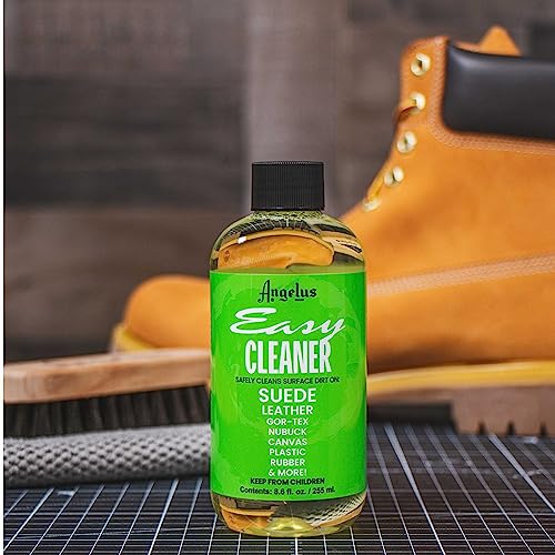 Angelus Easy Cleaner Sneaker Cleaner- Safetly Cleans dirt & Grime on all Fabric Types- Great for Shoes, Coats, Jackets, Canvas, Vinyl & More- 8.6 oz - WoodArtSupply