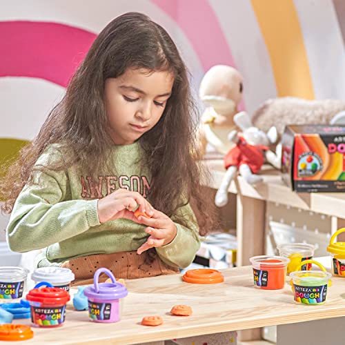 Arteza Kids Play Dough, 6 Pastel and 6 Regular Colors, 2.8-oz Tubs, Soft, Air-Tight Containers, Art Supplies for Kids Crafts and Playtime Activities - WoodArtSupply