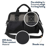 Olympia Tool Bag 15 Inch, Heavy Duty Tools Bag with 8 Pockets, Adjustable Shouder Straps and 600D Reinforced Material Olympia Tools