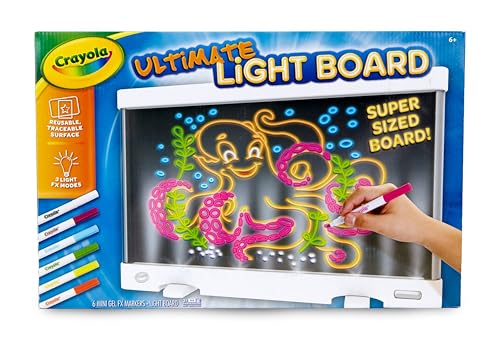 Crayola Ultimate Light Board - White, Kids Tracing & Drawing Board, Holiday & Birthday Gift for Boys & Girls, Toys, Ages 6, 7, 8 Crayola