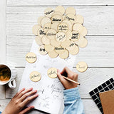 SEWACC Unfinished Wood Circle 100pcs 32mm Wooden Discs Round Wooden Pieces Wooden Cutouts Ornaments DIY Crafts for Art Crafts Project Home SEWACC