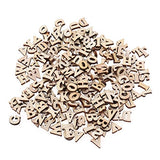 EXCEART 200pcs 15mm Wood Alphabet Letters for DIY Craft Natural A-Z Wood Pieces Unfinished Wood Slice Shapes for DIY Craft EXCEART