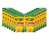 Crayola Fine Line Markers Bulk, School Supplies for Kids, 12 Marker Packs with 10 Colors, Multi Crayola