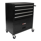 SEHAONOHOME 4 Drawers Rolling Tool Chest Cabinet with Wheels, Tool Storage Cabinet and Tool Box Organizer for Garage Warehouse Workshop, Black SEHAONOHOME
