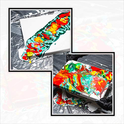 GenCrafts Acrylic Pouring Paint 24 Colors Pre-Mixed High Flow - Ready to Pour - 2 oz. Bottles - Vibrant Paints for Multi-Surface (Classic 24 x 60ml GenCrafts