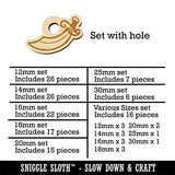 Scimitar Curved Pirate Sword Mini Wood Shape Charms Jewelry DIY Craft - 30mm (6pcs) - with Hole Sniggle Sloth