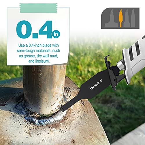 Halaron Reciprocating Saw Saber Blade,Heavy Duty Carbon Steel Scraping Tool Attachment Blades for Reciprocating Saws- Multifunctional Carbon Steel HALARON