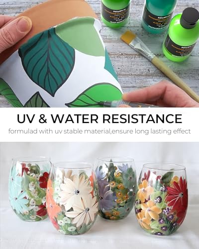 Nicpro 20 Colors Large Bulk Outdoor Acrylic Paint Set (8.45 oz, 250 ml) Rich Art Painting Supplies, Non Toxic for Multi Surface Canvas Rock Wood Nicpro