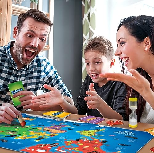 Imagimake Mapology Hidden Quest World Map Board Game | Magical Swipe & Reveal | Educational Toys for 5-7 | Board Game for Kids 8-12 | Boys & Girls Imagimake