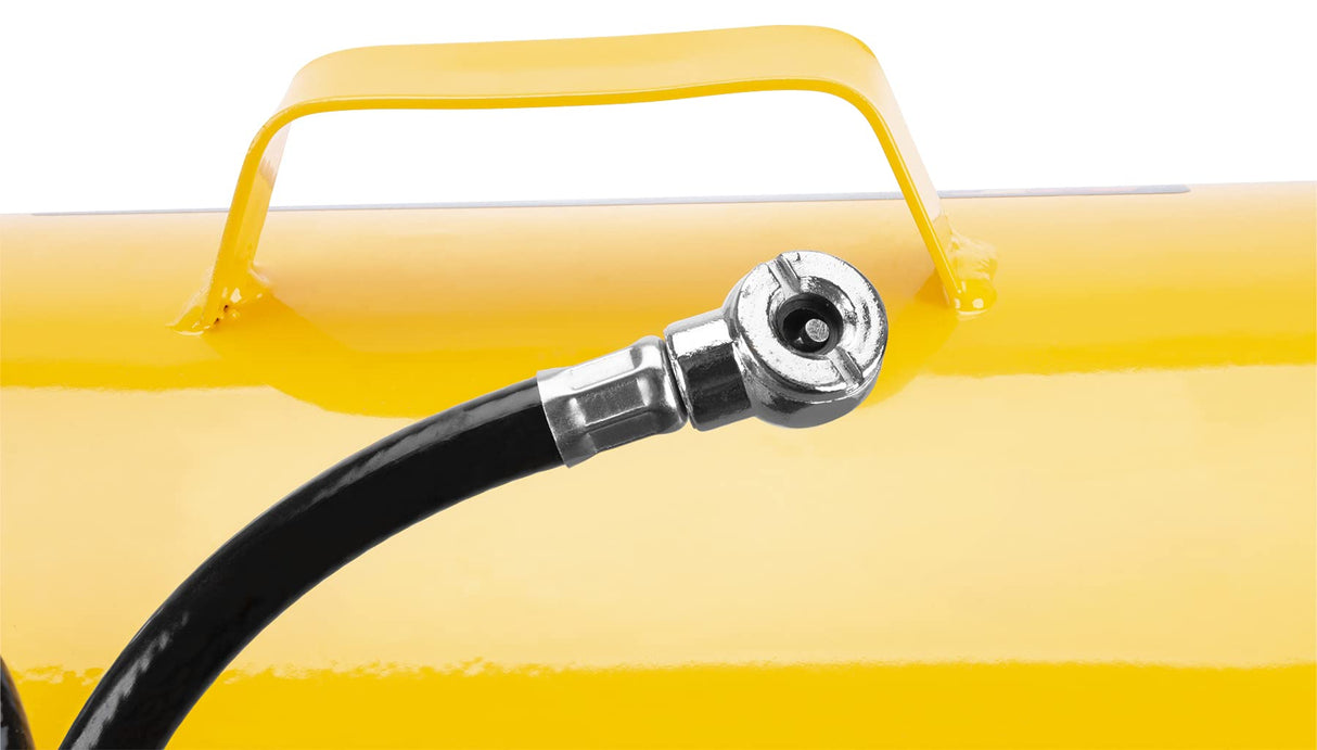 Performance Tool W10005 Hi-viz 5-Gallon Horizontal Portable Air Tank With Tire Air Chuck , Yellow Performance Tool