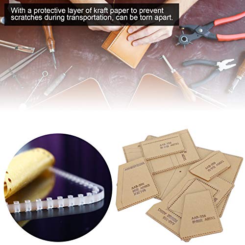 Wallet Making Template Clear Acrylic Template Leather Passport Bag Card Holder Making Stencil Kit for DIY Leather Craft Tool - WoodArtSupply