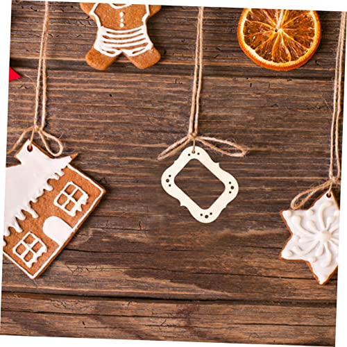 KALLORY 20pcs Small Photo Frame Unfinished Wood Slices Craft Necklace Pendant Unfinished Photo Frames Wood Frames for Crafts Scrapbooking Picture KALLORY