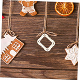 KALLORY 20pcs Small Photo Frame Unfinished Wood Slices Craft Necklace Pendant Unfinished Photo Frames Wood Frames for Crafts Scrapbooking Picture KALLORY