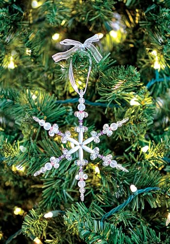 Creativity for Kids Beaded Snowflake Ornaments - Create 6 DIY Ornaments - Holiday Crafts for Kids, Christmas Activities for Girls and Boys Ages 8-12+ - WoodArtSupply