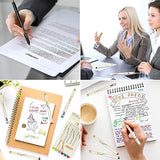 Colored Pens Bulk 6-Pack,Cute Noble Gold Line Penholder Pens,Colorful Pen Gel Pens,Waterproof Color Micro-Pen,White and Simple Fashion Style Smooth SHRRTY