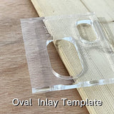 Monliful Pack of 4 Oval Inlay Template Set, Router Templates for Woodworking,Router Jig Templates Decorative Templates Monliful