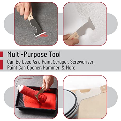 Bates- Paint Scraper, 5 Pc Scraper Tool, Putty Knife Set, Putty Knife, Painting Tools, 5 in 1 Tool, Spackle Knife, Wallpaper Scraper, Painters Tool, - WoodArtSupply