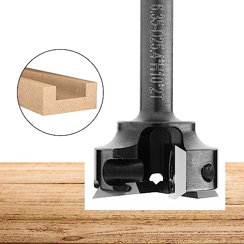 Genmitsu CNC Spoilboard Surfacing Router Bit, 1/4" Shank 1” Cutting Diameter CNC Milling Machine, Slab Flattening Router Bit, Carbide Insert Router Genmitsu
