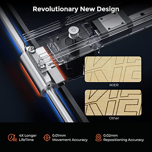 IKIER K1 Ultra Laser Engraver with Air Assist and Rotary Roller, 36W Output Laser Cutter and Engraver Machine, 180W DIY Laser Engraving Machine, IKIER