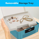 SereneLife Lockable Storage Container Bin, 1 Gallon Capacity Heavy Duty Storage Box with Combination Lock, Blue SereneLife