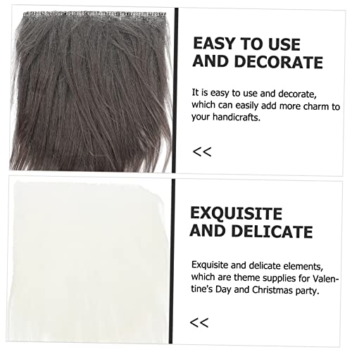 TEHAUX 5 Sets Beard Set Small Unfinished Wooden Balls Dwarf Beard Costume Nativity Ornaments Handmade Gnome Beard Gnome Beard Material Gnome Making TEHAUX