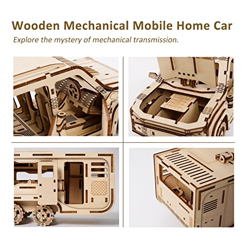 3D Wooden Puzzle for Adults, Trailer Mechanical Car 3D Jigsaw Puzzles, DIY Model Building Kit Handicraft Wood Craft Hobbies Toy, Birthday for - WoodArtSupply