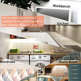 Under Cabinet Light, 12 Inch Plug in LED Closet Light with Memory Function, Cold White 6000K, Super Slim Dimmable Workbench,Under Counter Lights for JUSJUBR