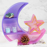 Crescent Moon Shelf Epoxy Resin Silicone Molds Crystal Display Tray DIY 2-Bundle Set FUNSHOWCASE