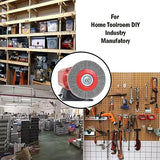 OSFTBVT 8in Bench Wire Wheel Brush for Bench Grinder Coarse Crimped Steel Wire 0.012" with 1/2" 5/8" 3/4" 7/8" 1"(5sets) Spacer Arbors - 2pack OSFTBVT