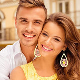 EXCEART 1 Set Wooden Earrings Earring findings Unfinished Wooden Earring Making kit Ear Ringing Making kit Earring Studs for Jewelry Making Wooden EXCEART