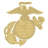 U.S Marine Corps Symbol Cutout Unfinished Wood Military Emblem Veteran Memorabilia MDF Shape Canvas Style 1 (12") Diverse Woodworking