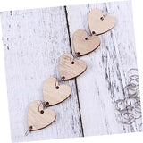 50pcs wedding table decor wood hearts DIY wood craft birthday calendar unfinished wood slices Heart Boards Calendar birthday tracker board office CIMAXIC