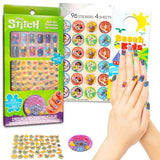 Stitch Nail Art Set - Bundle with Lilo and Stitch Nail Art Kit and Disney 100th Stickers for Party Supplies, Goodie Bags, and More Lilo and Stitch