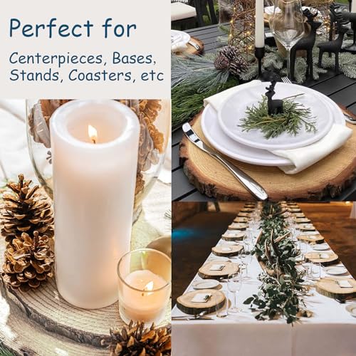 10) Pack Large Wood Slices for Centerpieces - Wood Centerpieces