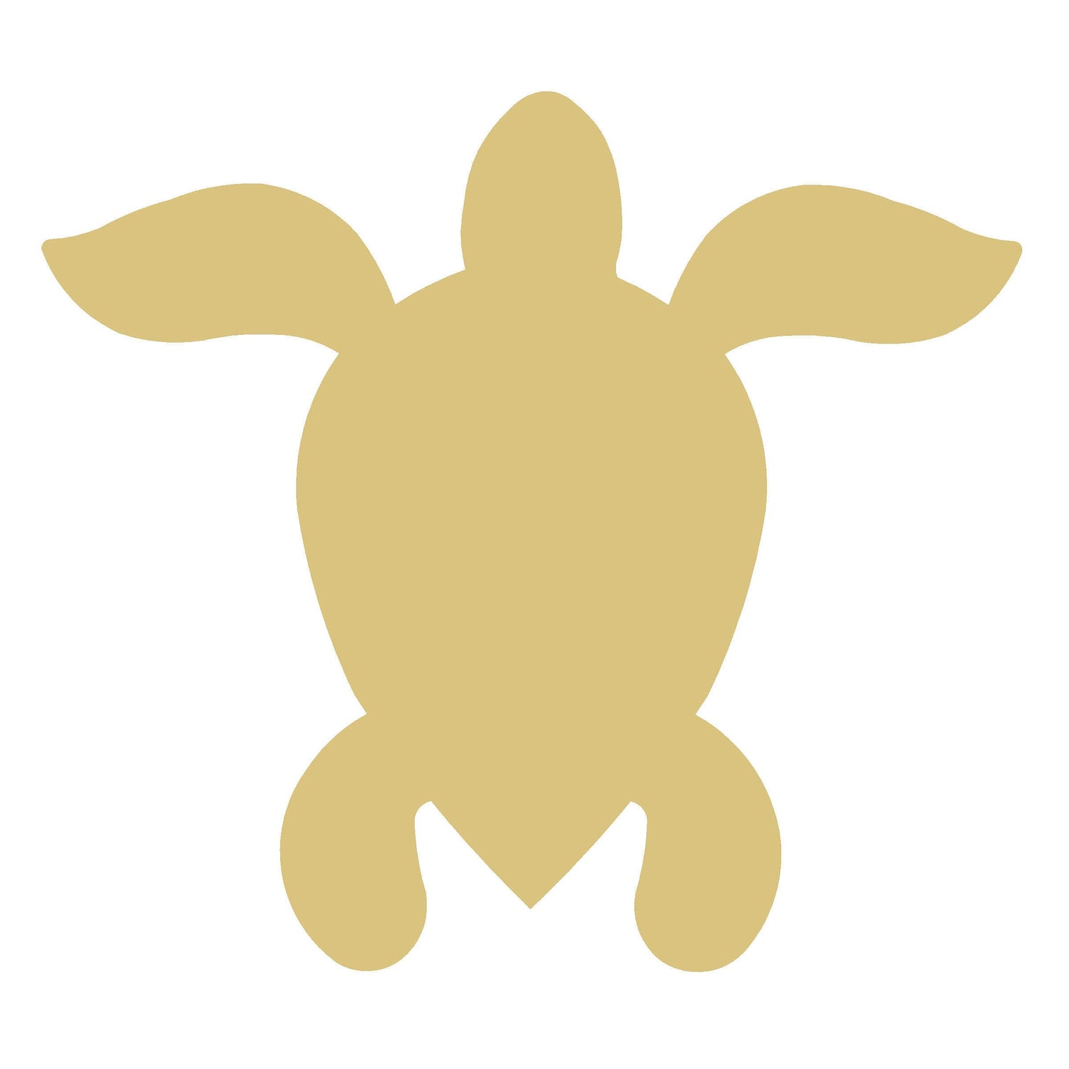 Sea Turtle Cutout Unfinished Wood Ocean Nautical Beach House Vacation Décor MDF Shape Canvas Style 4 (12") Diverse Woodworking