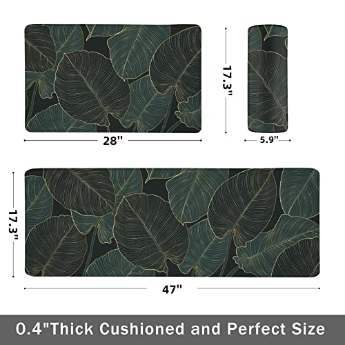 Kitchen Mats for Floor Cushioned Anti Fatigue Mats for Kitchen Floor Green Kitchen Floor Mat Memory Foam Boho Kitchen Rugs Luxury Kitchen Runner chiinvent