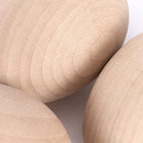 ZOENHOU 40 PCS 2.4 x 1.8 Inch Wooden Easter Eggs to Paint, Quality Unfinished Wooden Easter Eggs, Unpainted Wooden Eggs Fake Wood Craft Eggs for ZOENHOU