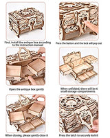 Varbertos Antique 3D Wooden Mechanical Treasure Box Puzzle for Adults and Teens varbertos