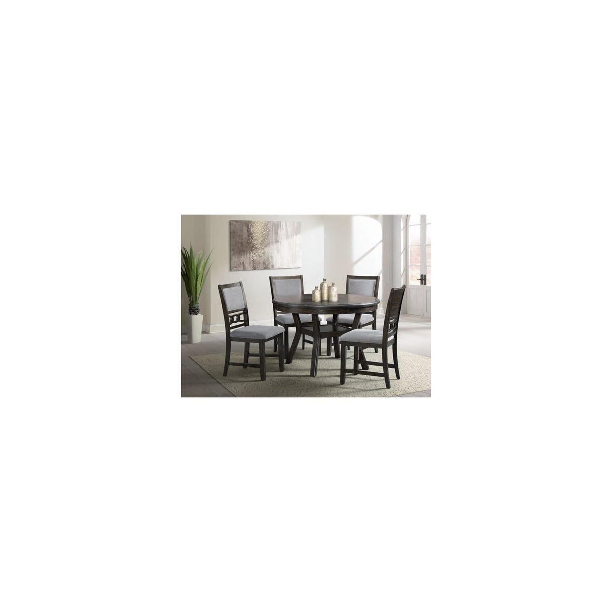 HomeStock Standard Height Dining Table in Walnut HomeStock